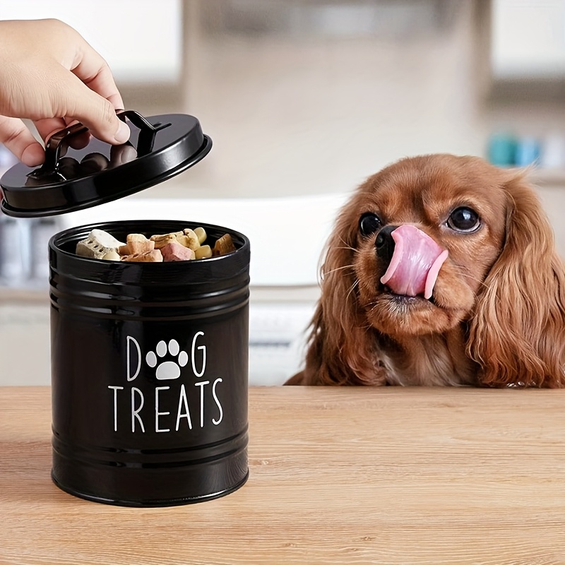 Pet Supplies Dog Food - Contenedor metálico para golosinas de perros,