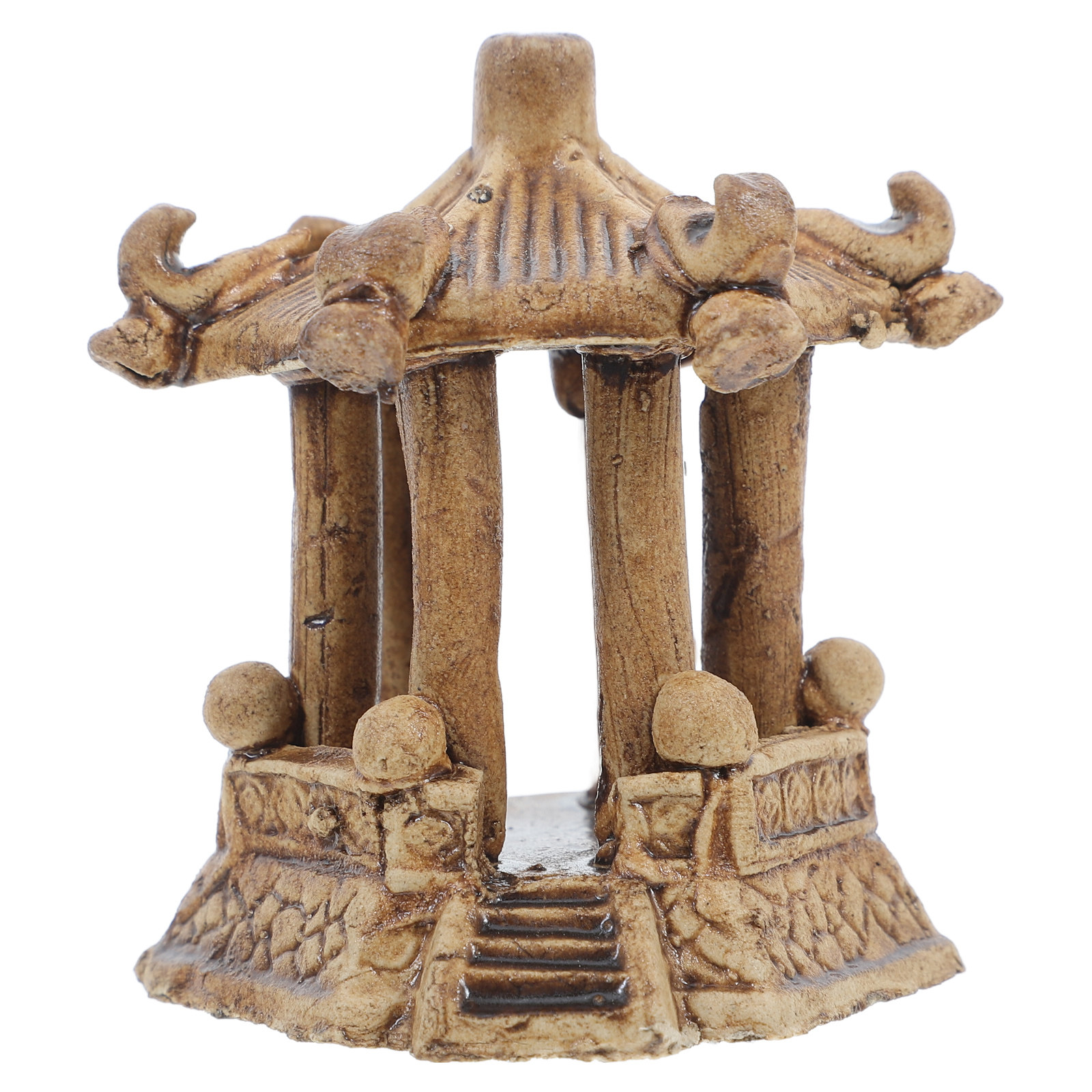 Aquarium Fish Tank - Pagoda Hexagonal de Cerámica en Miniatura,