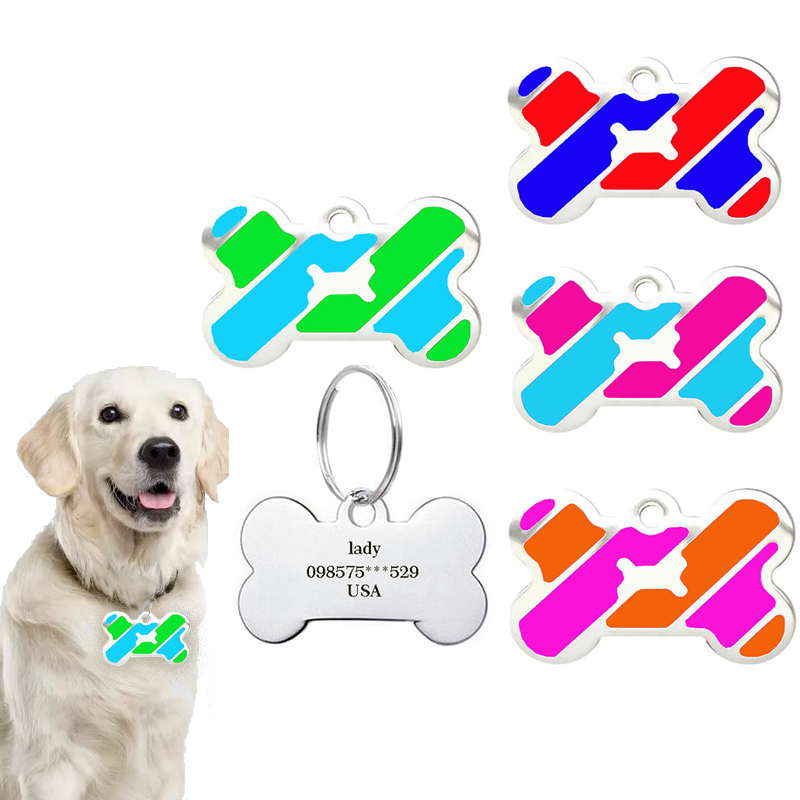 Pet Supplies List - Tarjeta de Identidad de hueso personalizada,