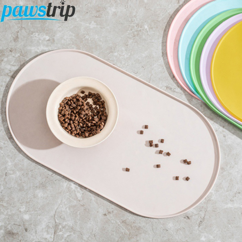 Pet Supplies Dog Food - Tapete Ovalado de Silicona para Alimentación