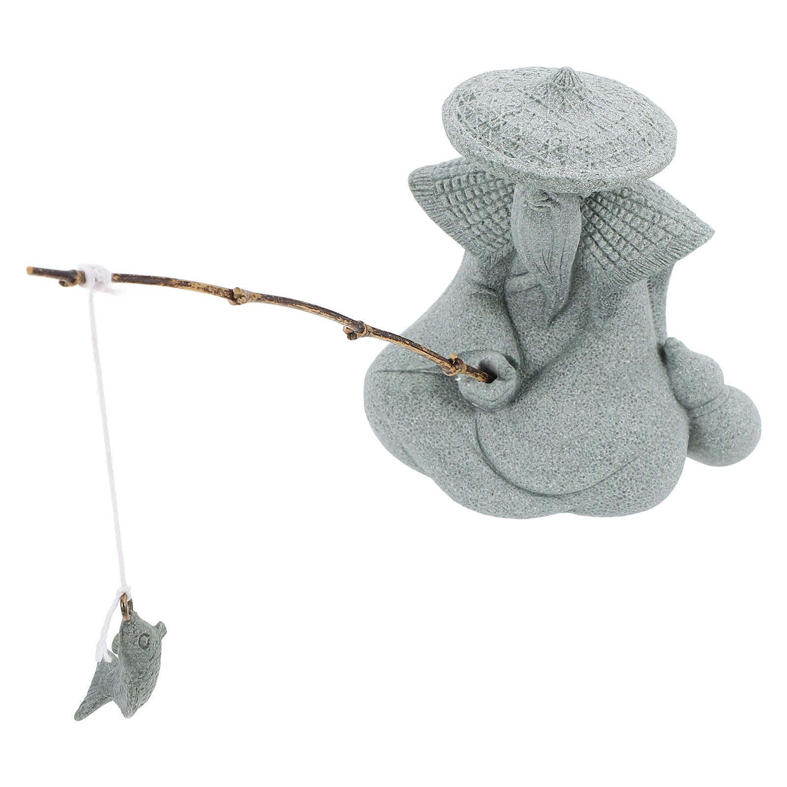 Estatua de Pescador en Miniatu - Aquarium Fish Tank reseña y precio