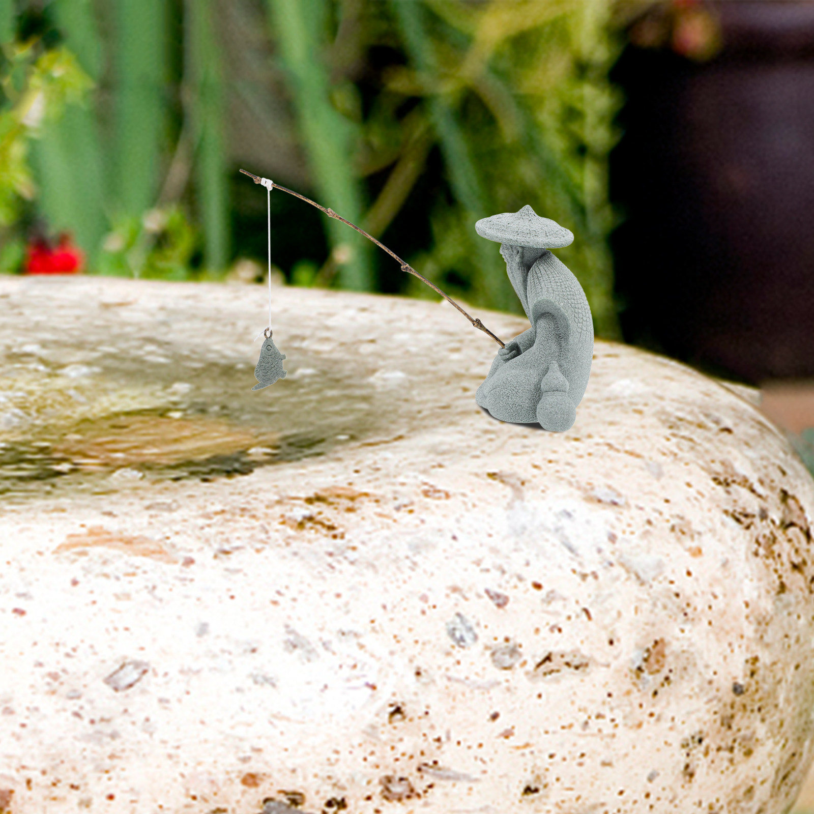 Estatua de Pescador en Miniatu - Aquarium Fish Tank reseña y precio