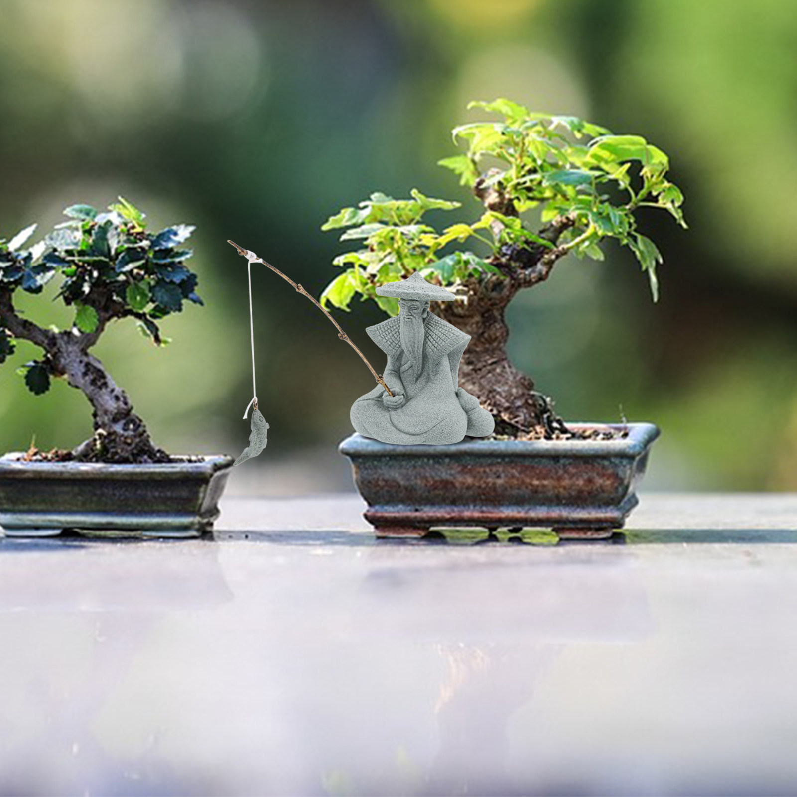 Estatua de Pescador en Miniatu - Aquarium Fish Tank reseña y precio