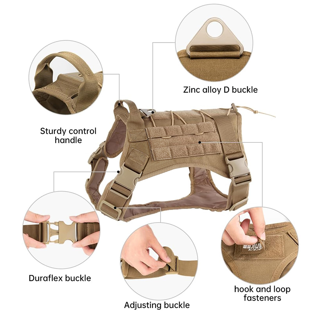 Arnés táctico para perros, arn - No Pull Dog Harness reseña y precio